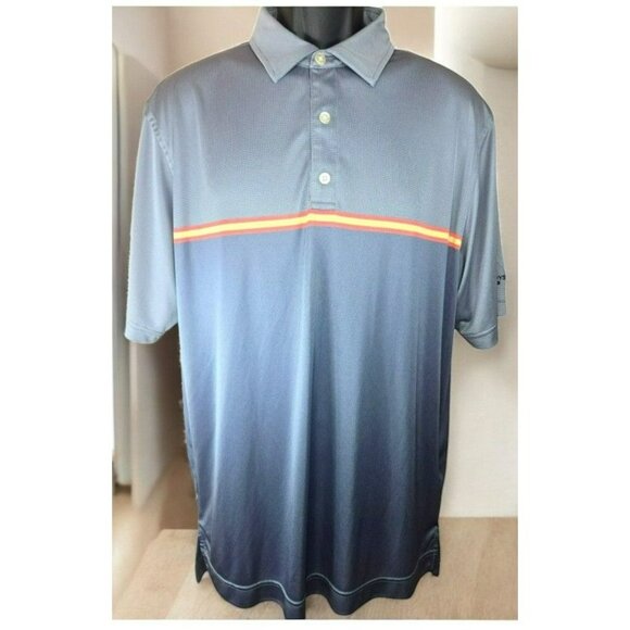 Footjoy FJ Mens Golf Polo Shirt Large Gray Cowboys Golf Club - Picture 1 of 8